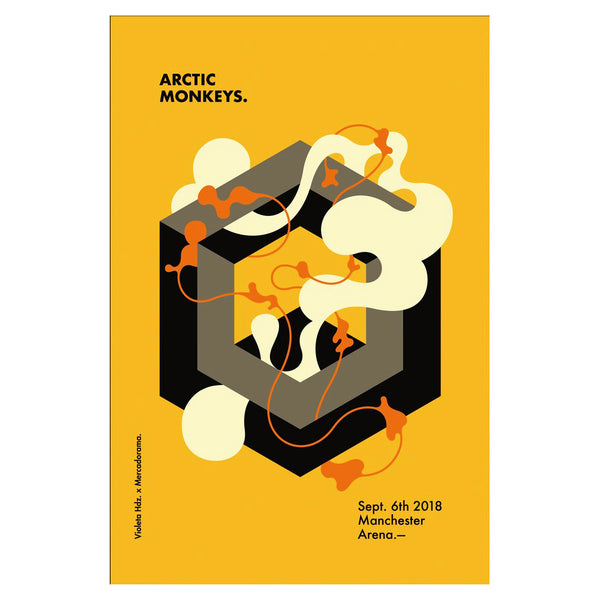 Arctic Monkeys screenprint (Manchester-1 2018) by Violeta