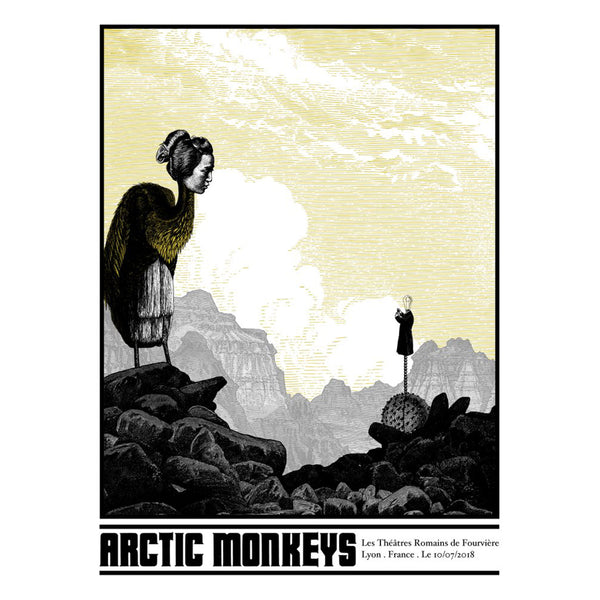 Arctic Monkeys (Lyon 2018) Screenprint by Cyrille Rousseau