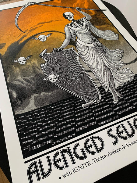 Avenged Sevenfold (Vienne 25) screenprint gig poster Cyrille