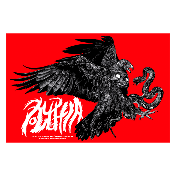 Polyphia screenprint (Mexico 2024) by artist Kraken - French Paper Polyphia screenprint (Mexico 2024) by artist Kraken - French Paper