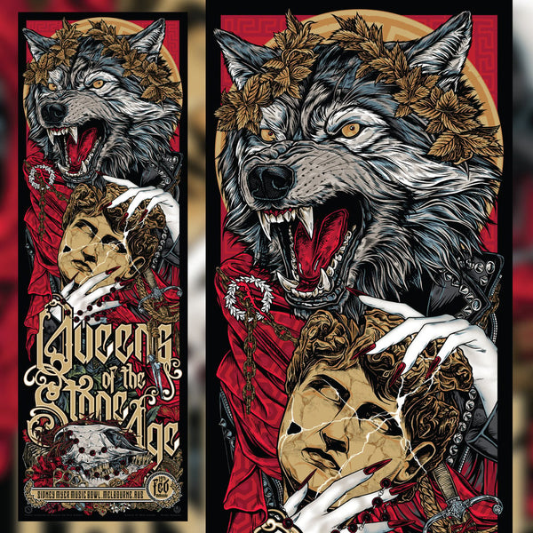 Queens Of The Stone Age (Melbourne 2024) screenprint by Rhys