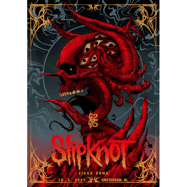 Slipknot (Gig poster, The Netherlands 2024) screenprint by Nikita