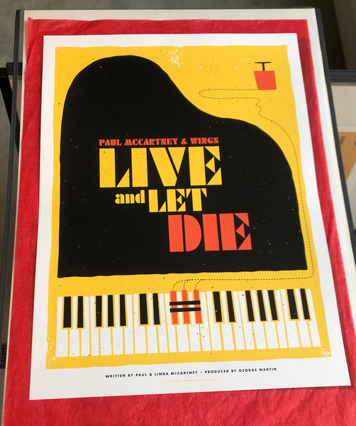 【激レア！】Paul McCartney ポップ看板 Paul McCartney & Wings - Live and Let Die, screenprint by Add