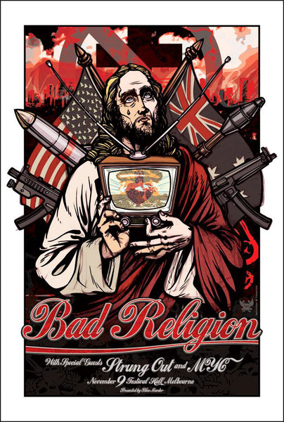 Bad Religion official gigposter (Melbourne, 2007) by Daymon