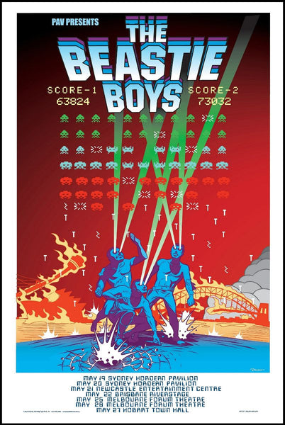 Beastie Boys (Australie 1999) poster, design by artist Dillon