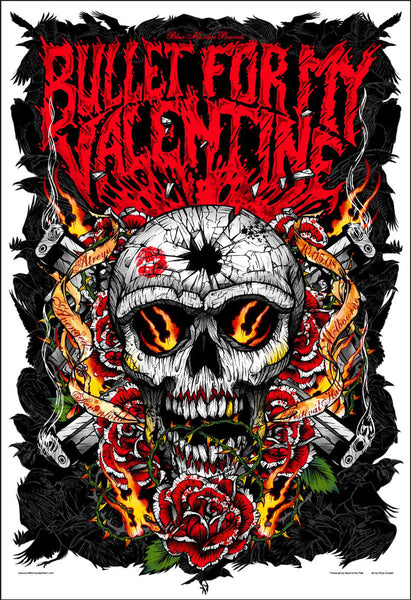 Bullet For My Valentine poster (Melbourne, 2008) art by Rhys