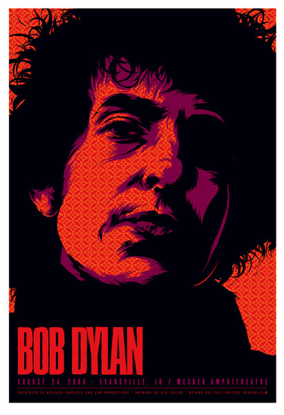 Concert poster Bob Dylan, US Tour 2008 by Ken Taylor - French
