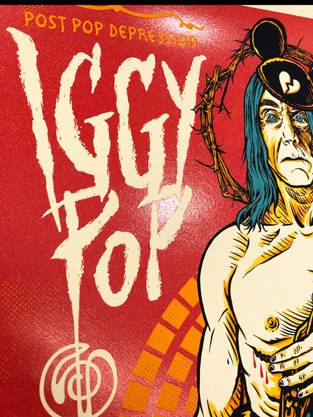 Iggy Pop Post Pop Depression concert poster by angryblue - French