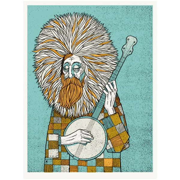 Banjo Man limited edition screenprint by Methane Studios (USA