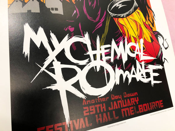 My Chemical Romance poster (Melbourne, 2007) art by Rhys Cooper
