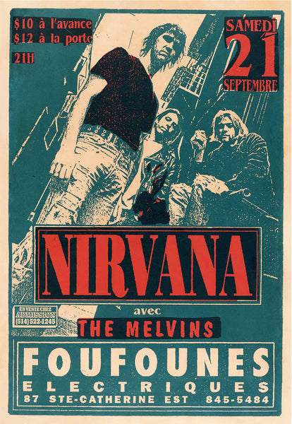 NIRVANA シルクスクリーンポスター 1991年 1991's Nirvana 