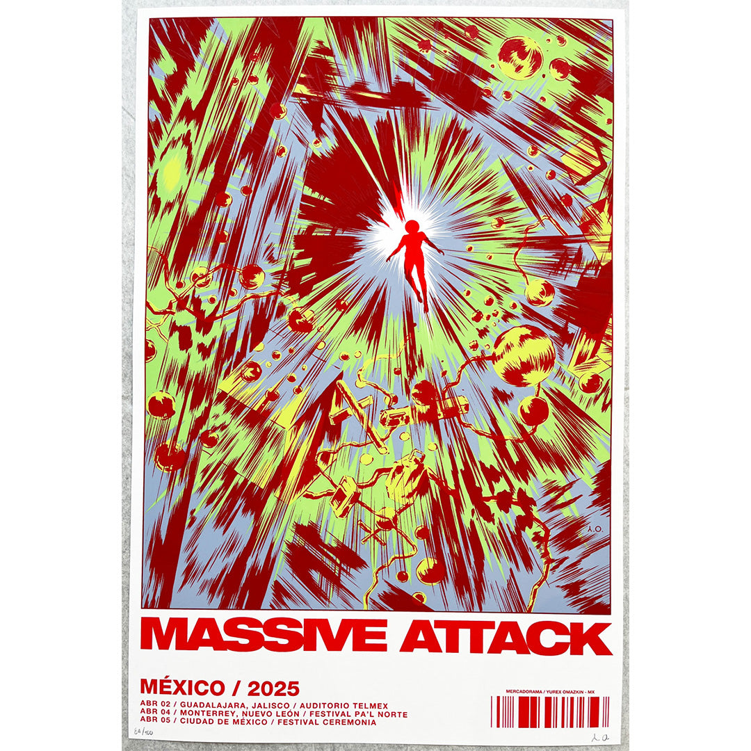 Massive Attack (México 2025) screenprint by artist Yurex Omazkin