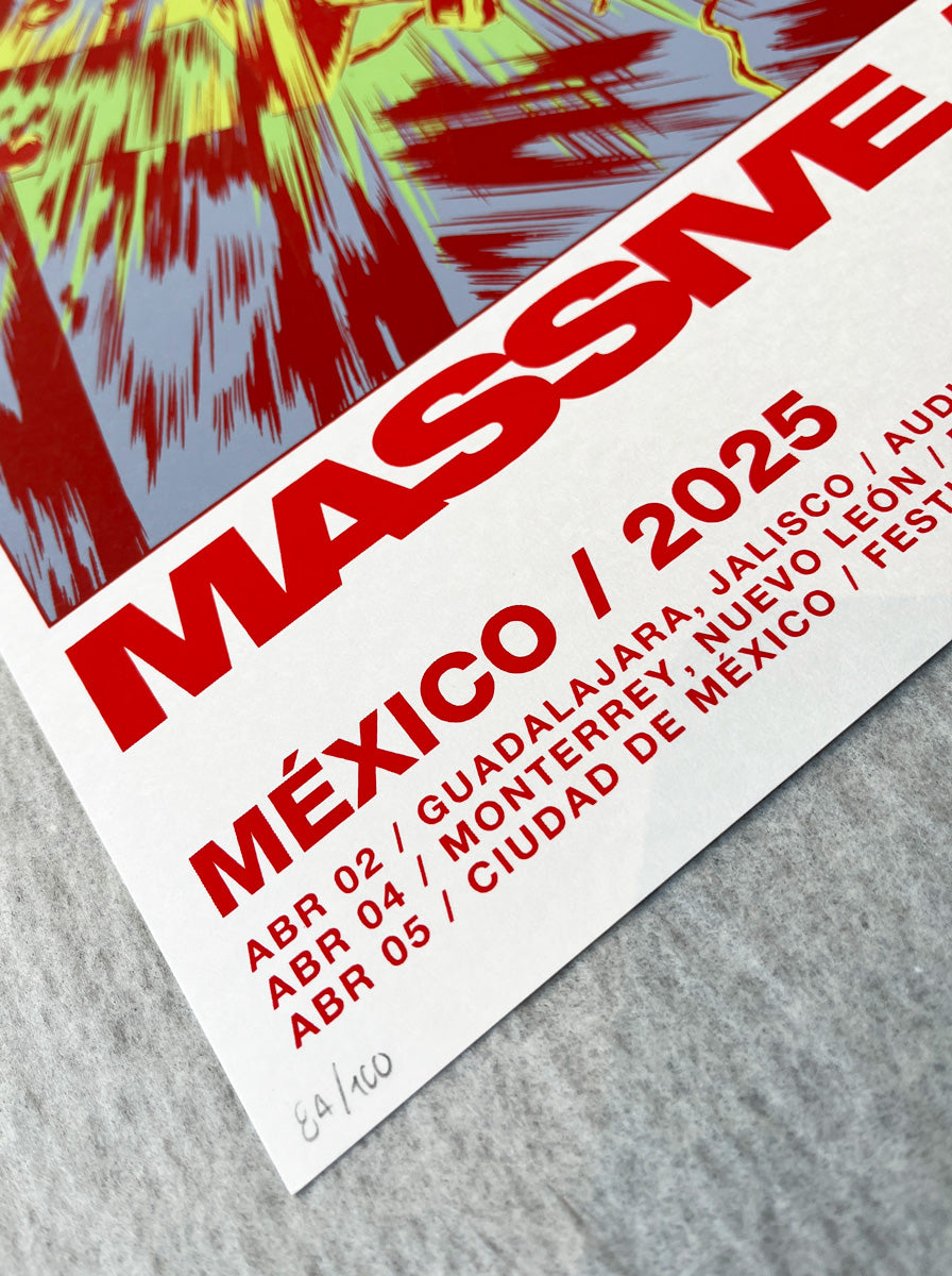 Massive Attack (México 2025) screenprint by artist Yurex Omazkin