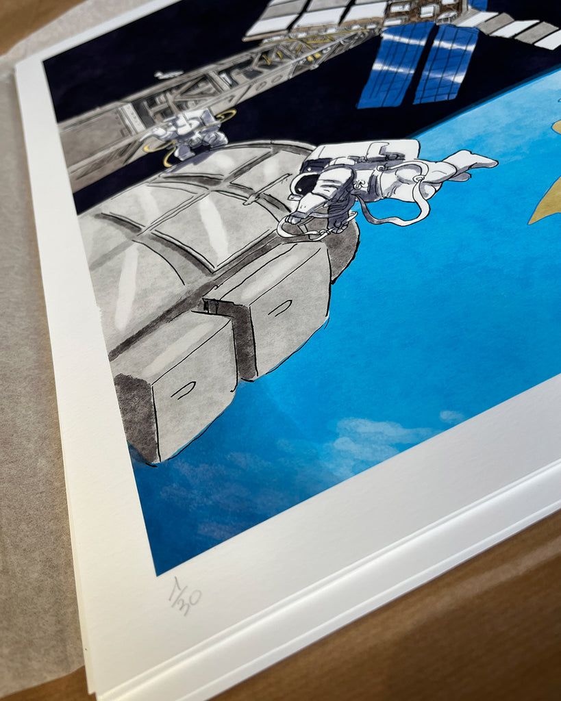 Dans la combi de Thomas Pesquet (EVA - extravehicular activity)