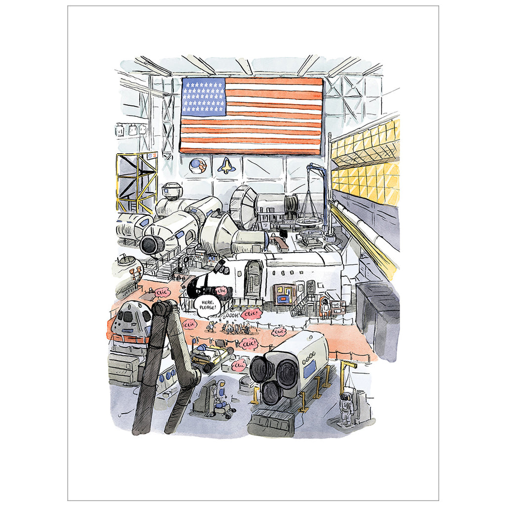 Dans la combi de Thomas Pesquet (Houston)