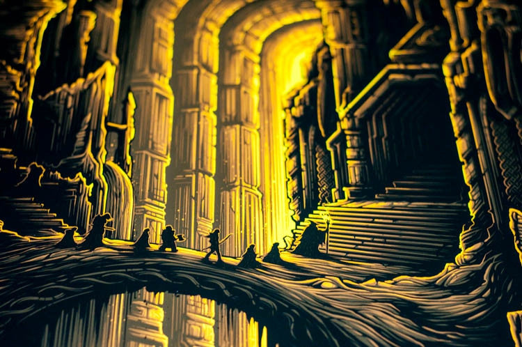 LA COMMUNAUTE DE L'ANNEAU (Le Seigneur des Anneaux), Dan Mumford - French Paper Art Club
