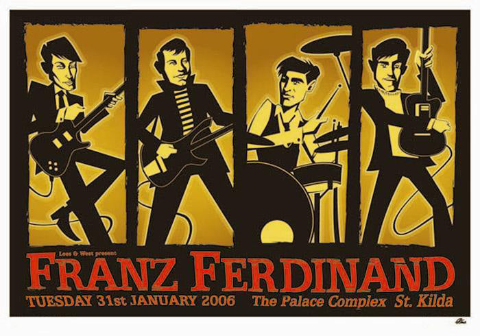 Original Poster Franz Ferdinand (Melbourne 2006) by Tom Cleave