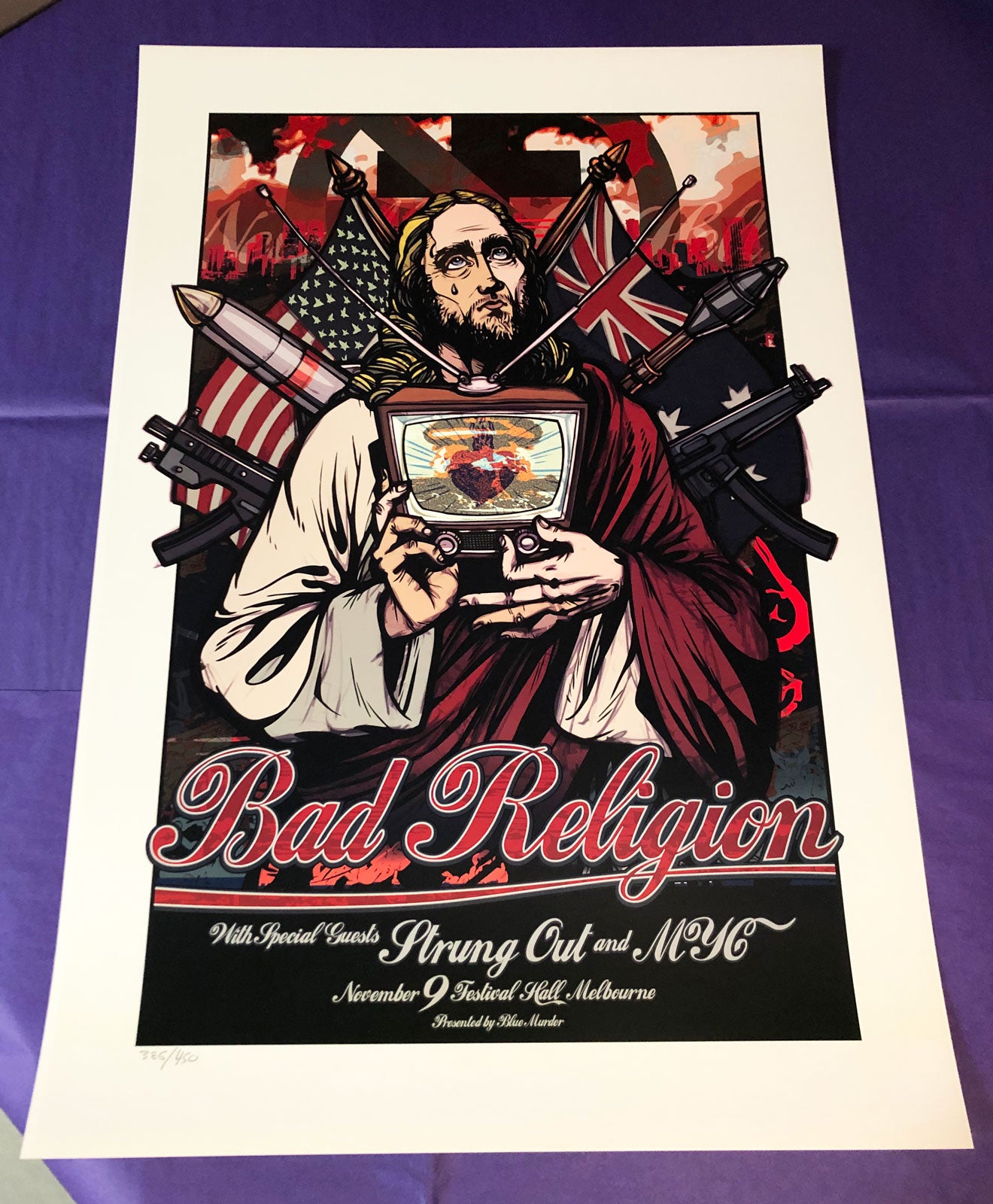 Bad Religion official gigposter (Melbourne, 2007) by Daymon