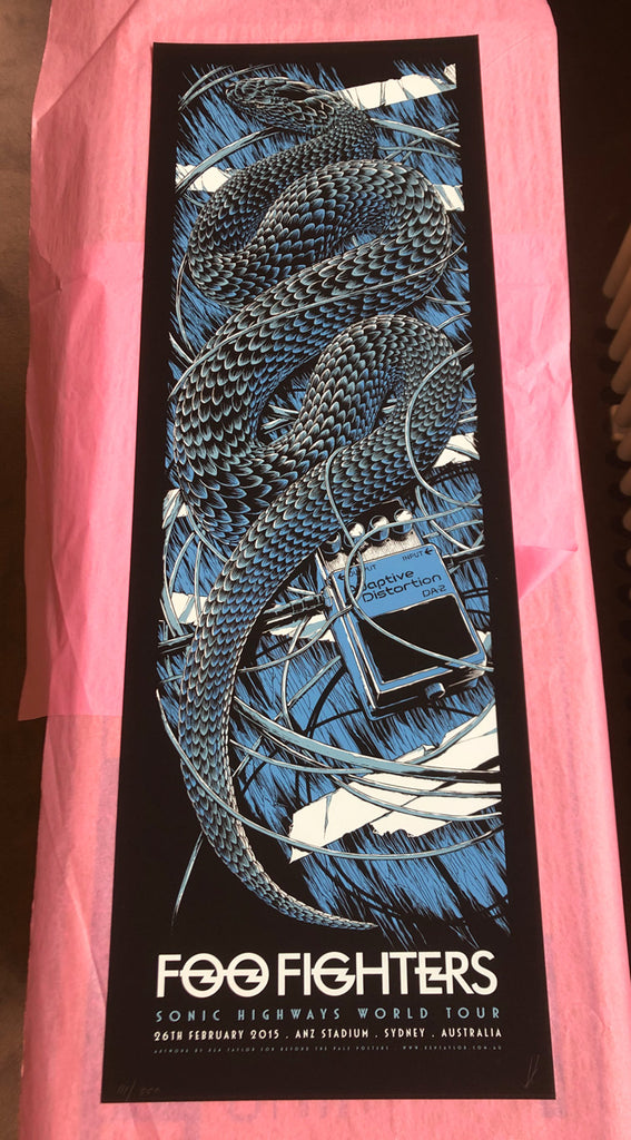 Foo Fighters limited edition screenprint (Sydney, 2015) by