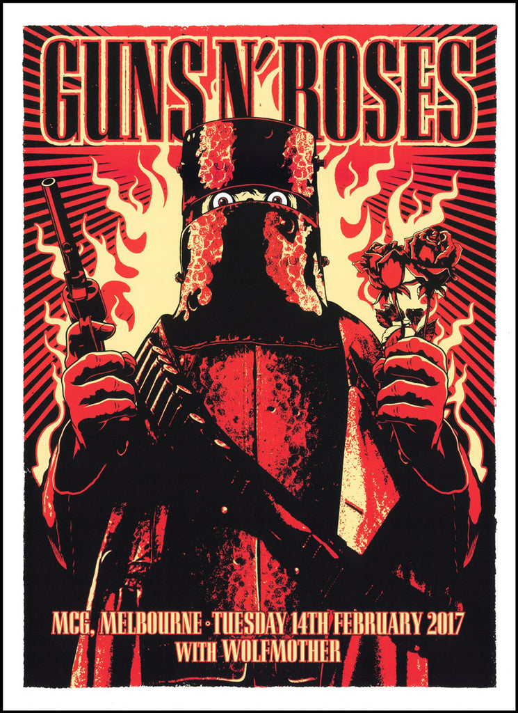 Guns N' Roses (Melbourne, 2017), Band Posters - French Paper Art Club