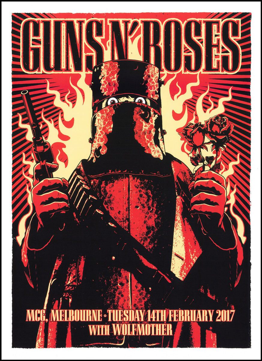 Guns N' Roses, limited edition concert lithograph (Melbourne, 2017