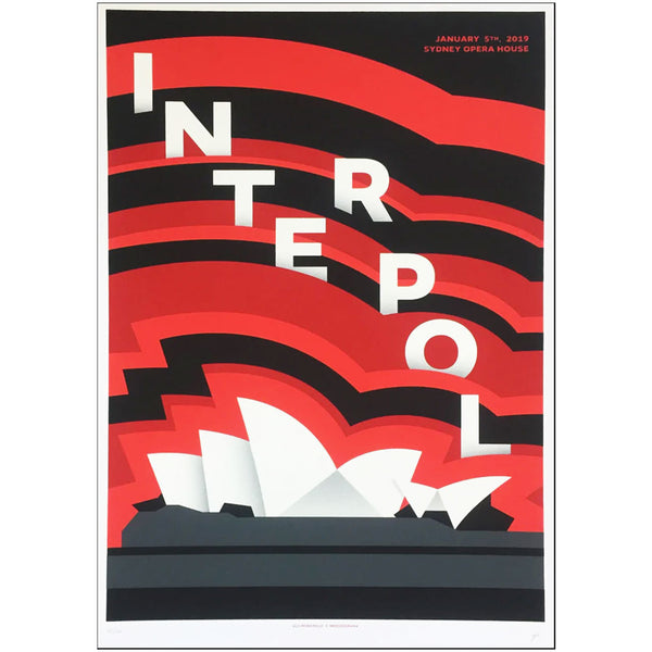 Interpol (Sydney 2019) Screenprint by Gus Morainslie - French Paper Art ...