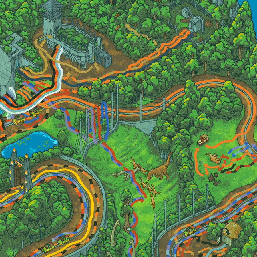 Paths of Isla Nublar