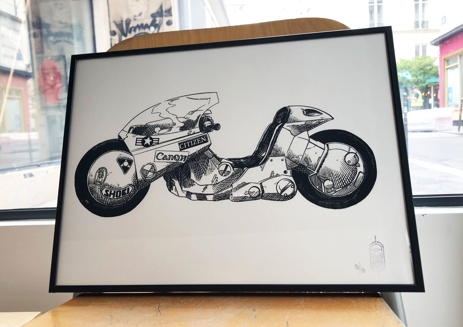 Kaneda's Bike (Akira) by Ammo, limited edition fine art print