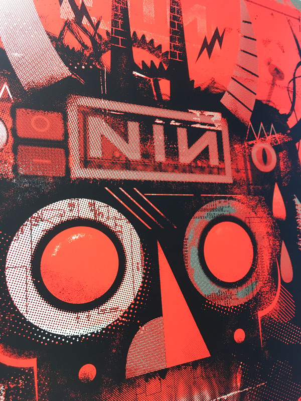 Nine Inch Nails (Paris 2018) Foil Variant, Niark1 - French Paper Art Club