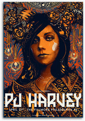 Gig poster for PJ Harvey, philadelphia 2017 by Nikita Kaun