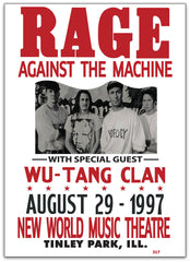 Concert poster for Rage Against The Machine (Tinley Park, 1997
