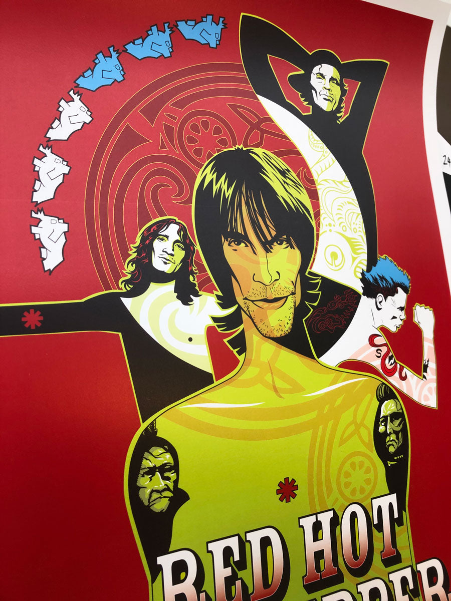 Red Hot Chili Peppers (Stafford UK, 2001) poster by Craig Phillips