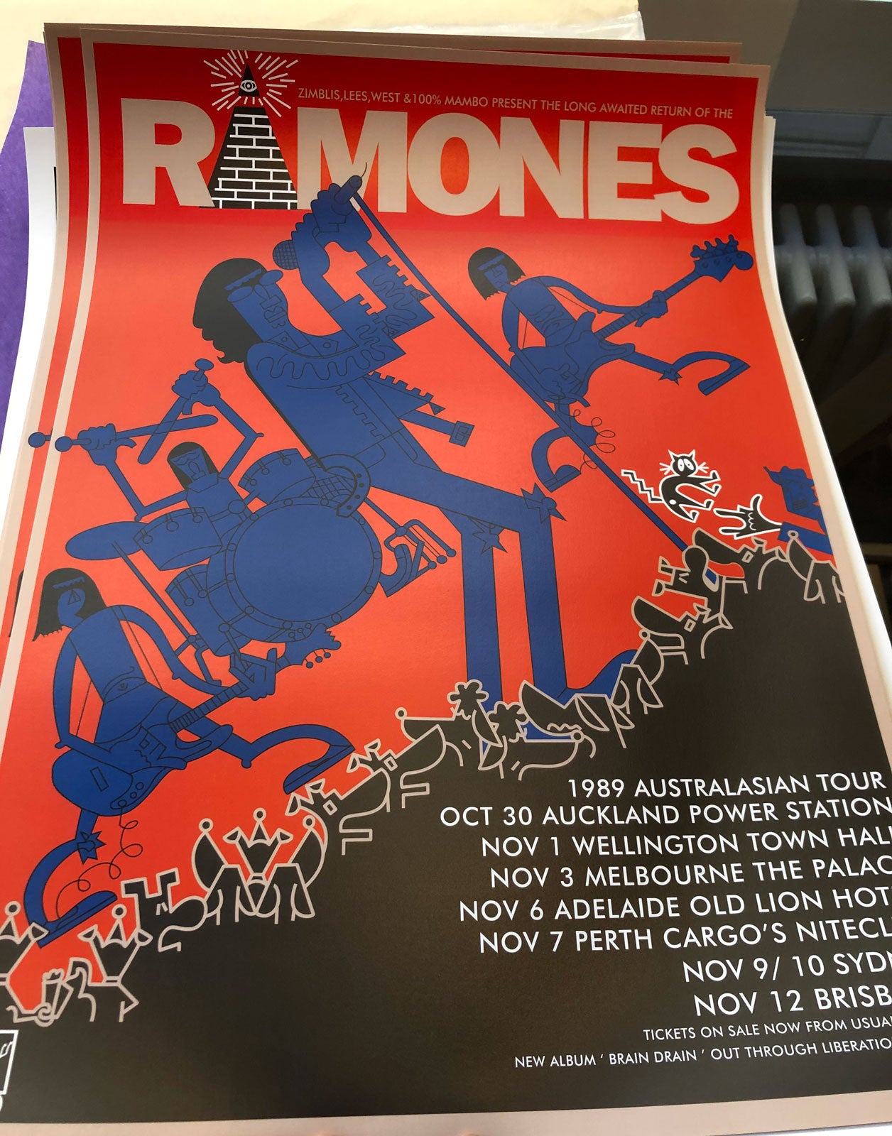 Ramones (Australasian Tour 1989) by artist Mambo - French Paper