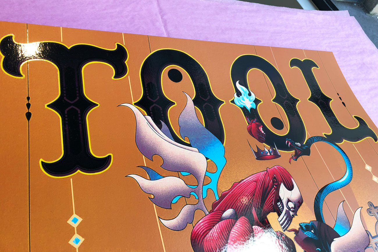 Tool (Mexico 2014) gold variant poster by Alex Arizmendi - French