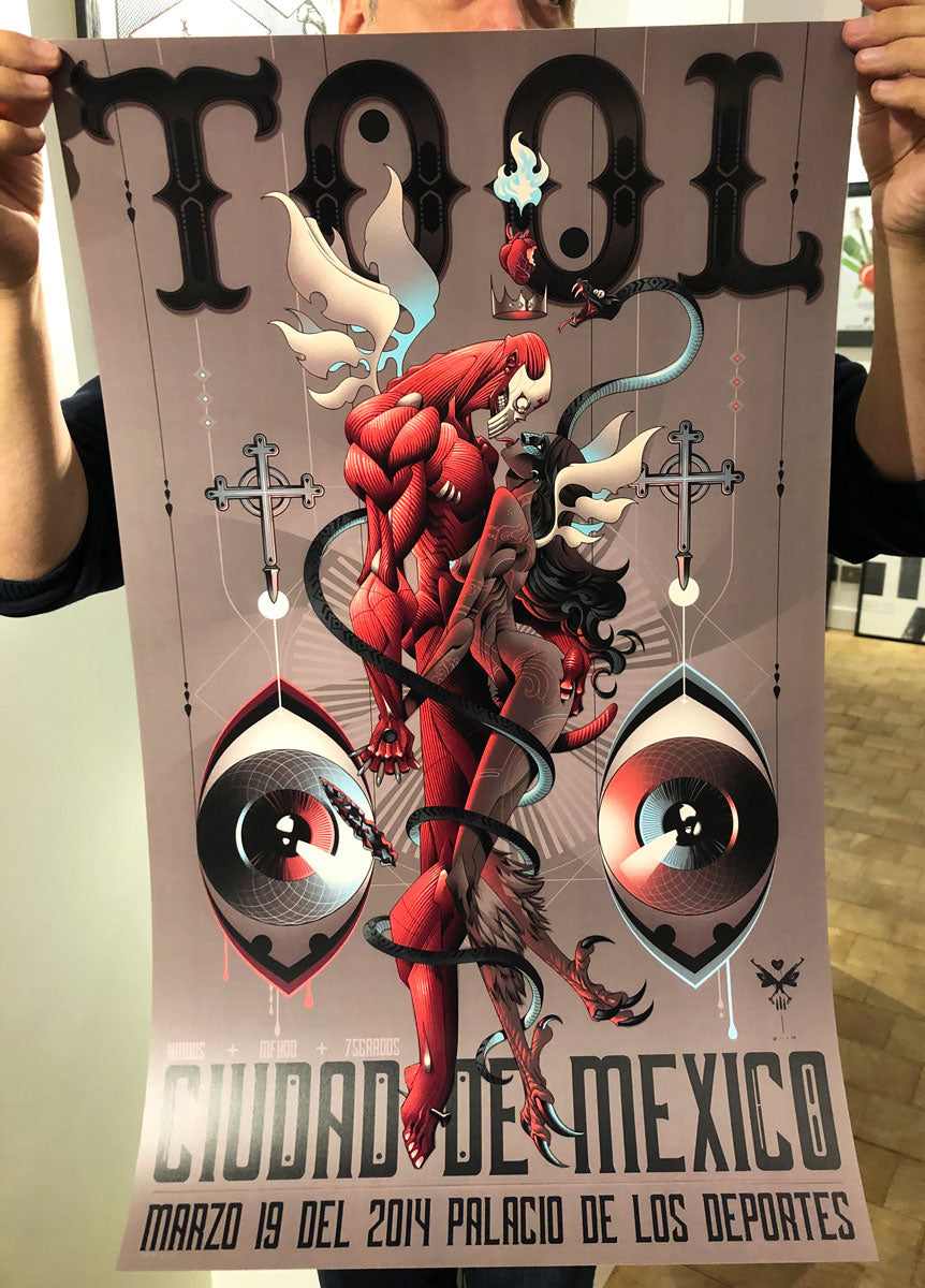 Tool (Mexico 2014) Limited edition varnish poster by Alex