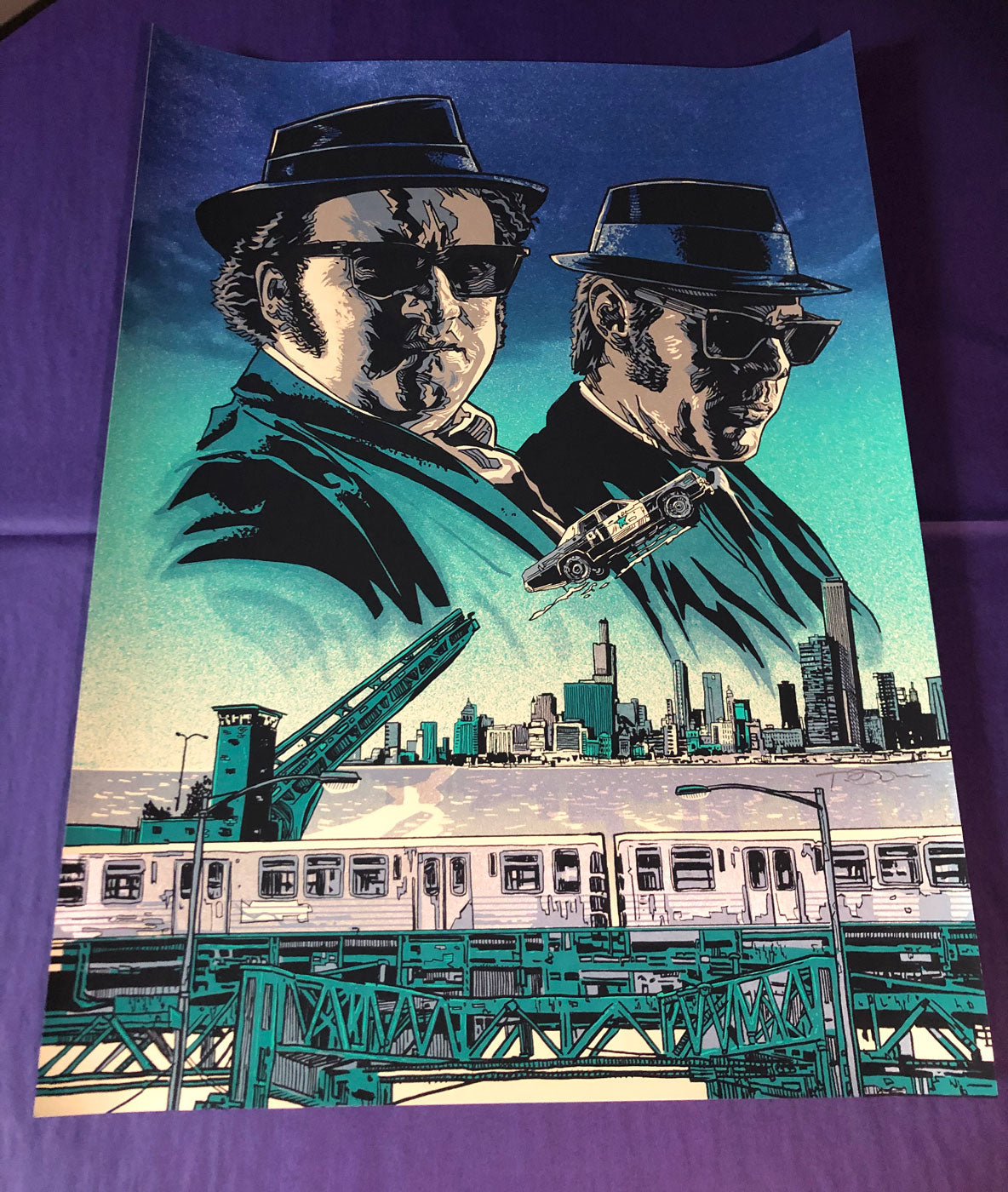 The Blues Brothers (Elwood and Joliet Jake) screen-print by Tim