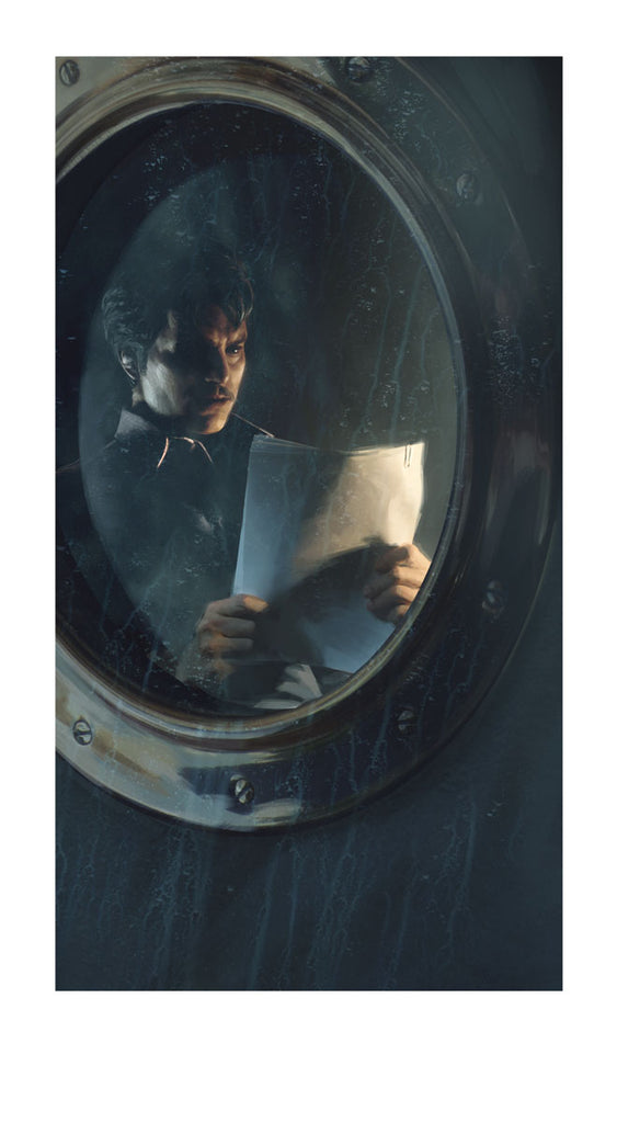 Thurston reading Johanssen's Diary, François Baranger - French Paper Art Club