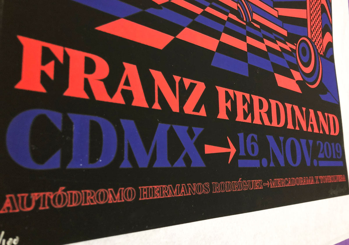 Franz Ferdinand screenprint (Mexico 2019) Tone Olvera - French