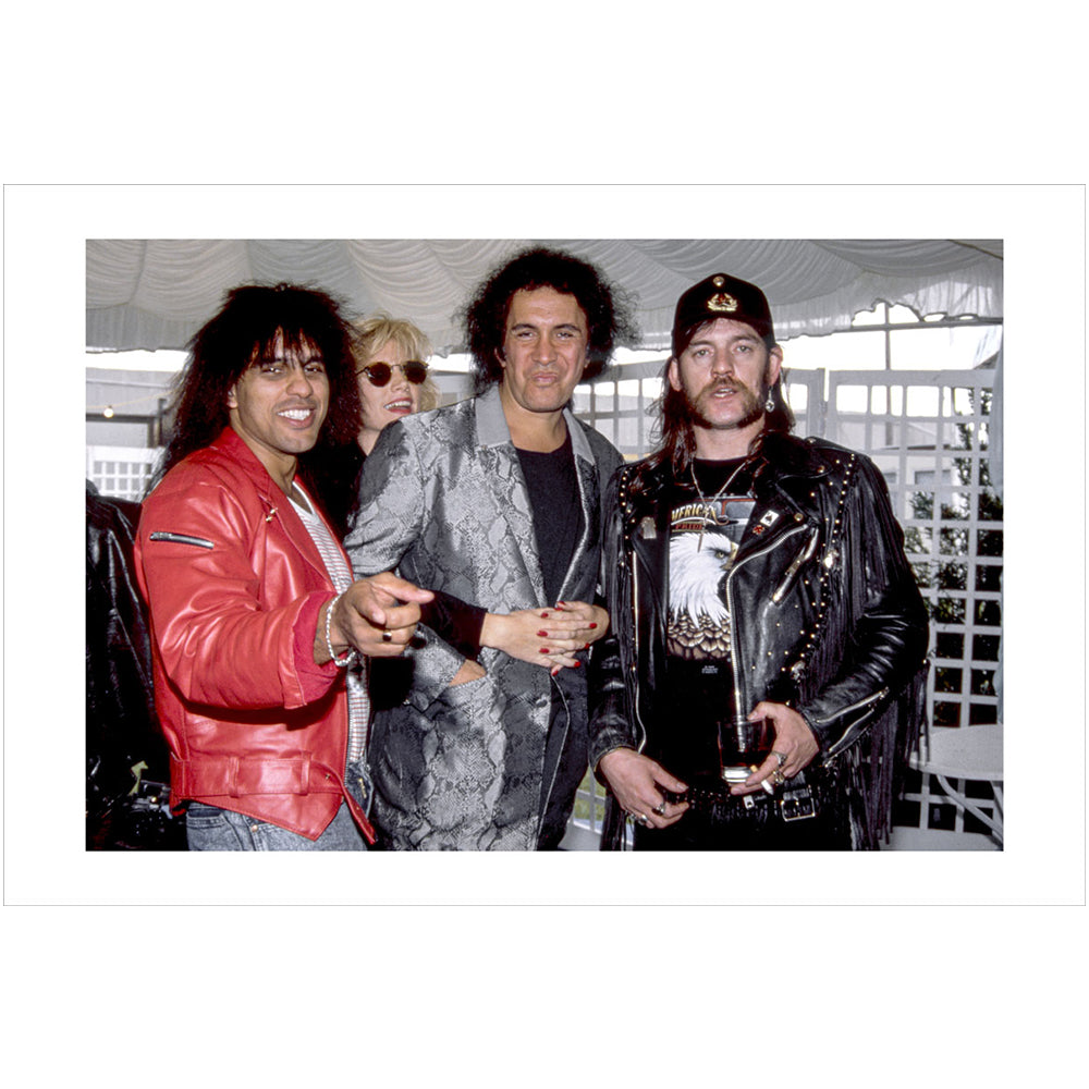 Lemmy (Motörhead), Gene Simmons (Kiss) & Mick Bailey, Donington 1988