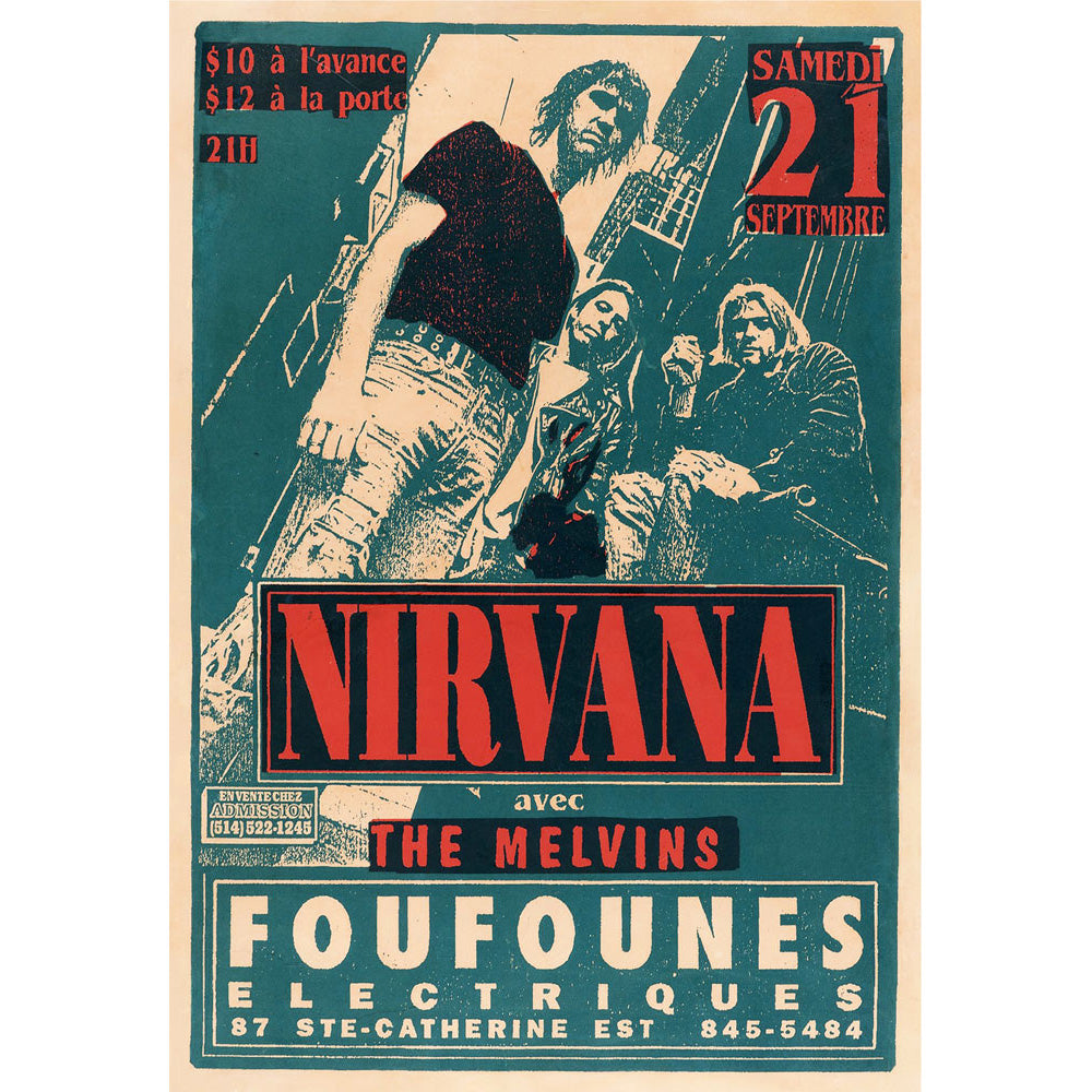 Nirvana (Montreal, Canada 1991) fine art poster print - French