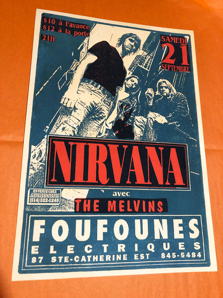 Poster: Nirvana - French Concert Poster 24x36