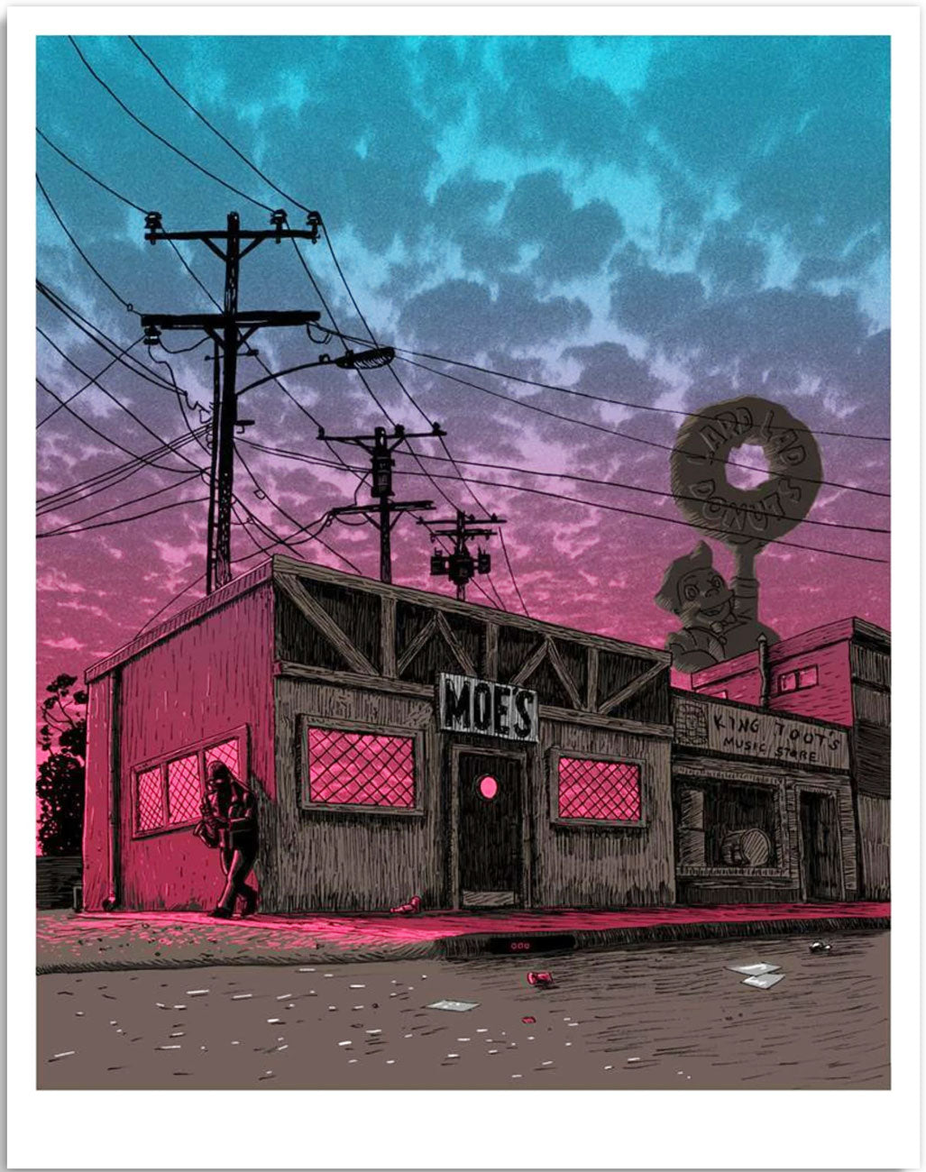 Amanda Hugginkiss' (The Simpsons) screenprint by Tim Doyle